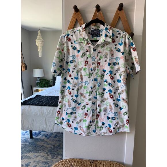 American Rag Nutcracker & Palms Buttonup - Picture 1 of 6